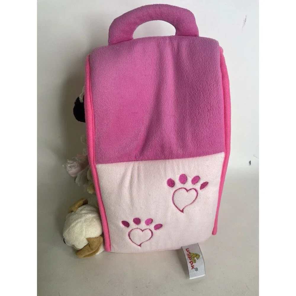 Unipak Plush Pink Dog House Playset with 5 Toy Dogs Puppies Stuffed Animals